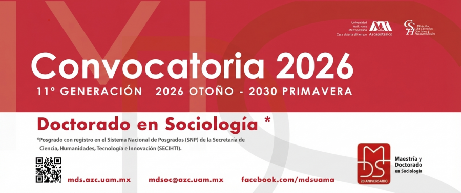 Convocatoria 2026 Doctorado en Sociología